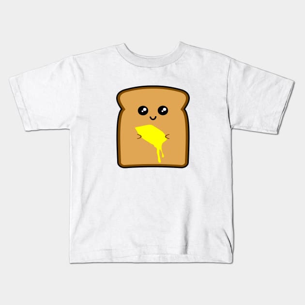 Cute Toast Kids T-Shirt by LunaMay